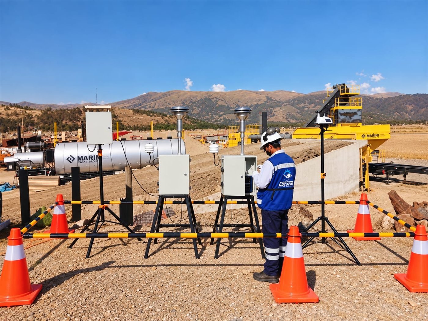 Monitoreo de calidad de aire en una planta de asfalto