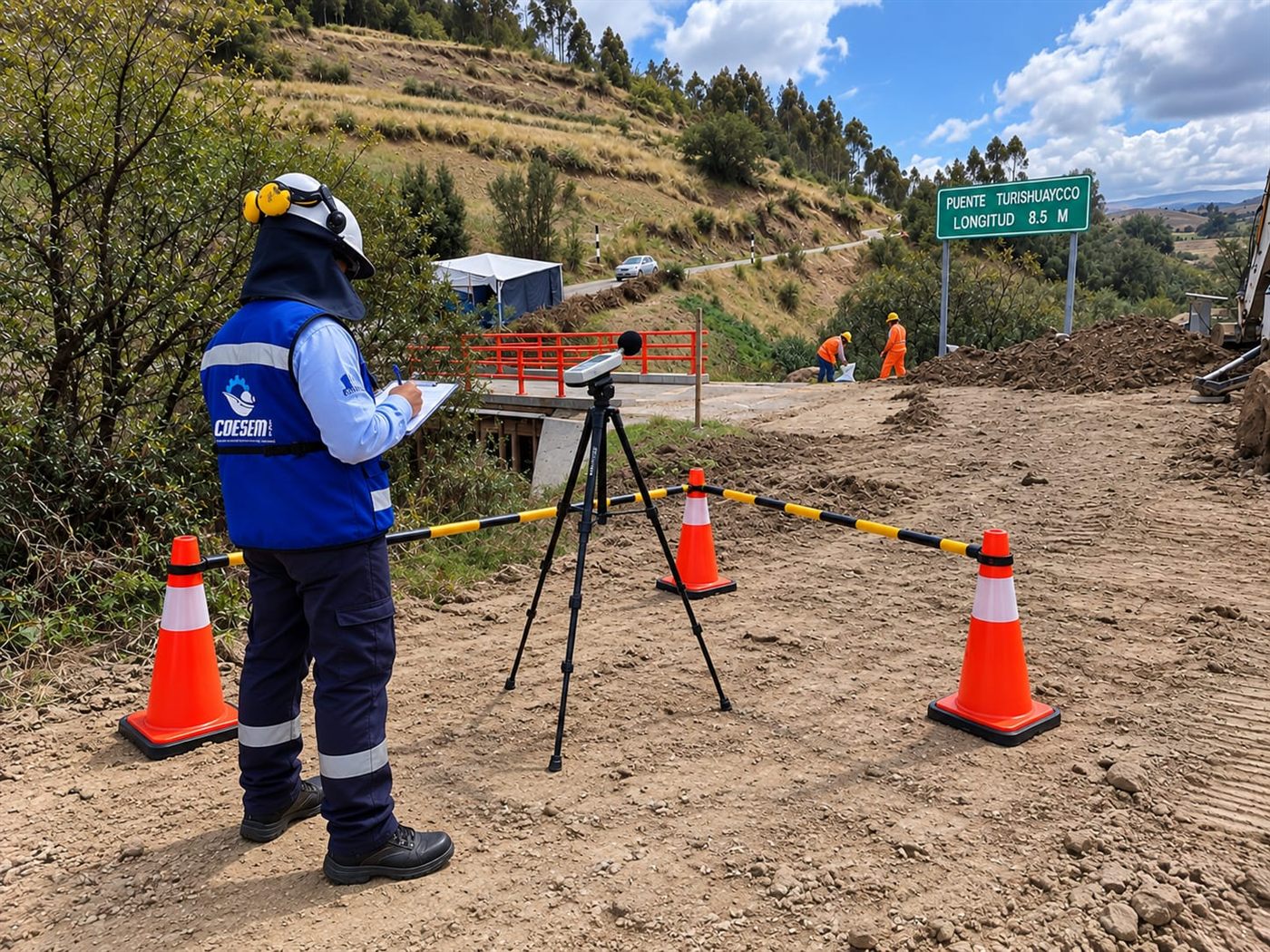 Monitoreo de ruido ambiental en el área de un puente
